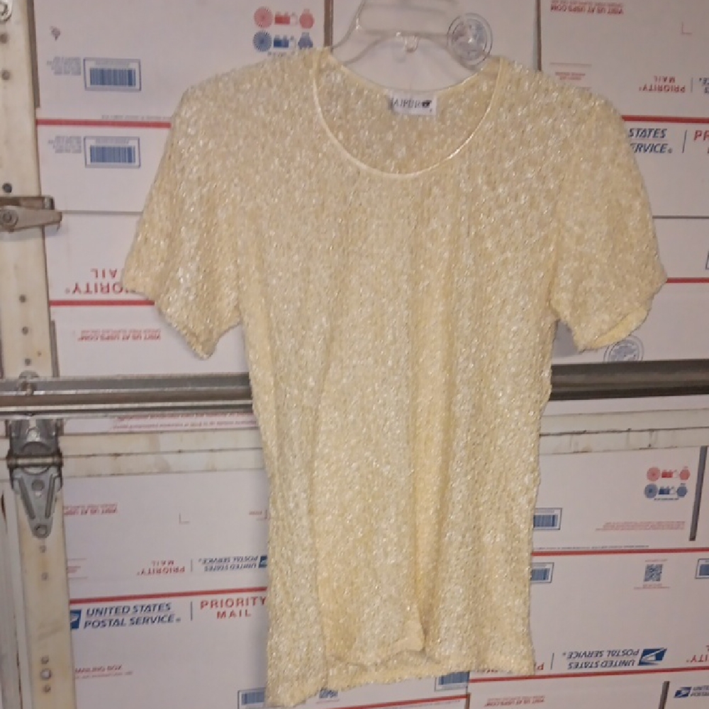Jaipur Size M  Cream Short Sleeve Women's Top (SKU 559)